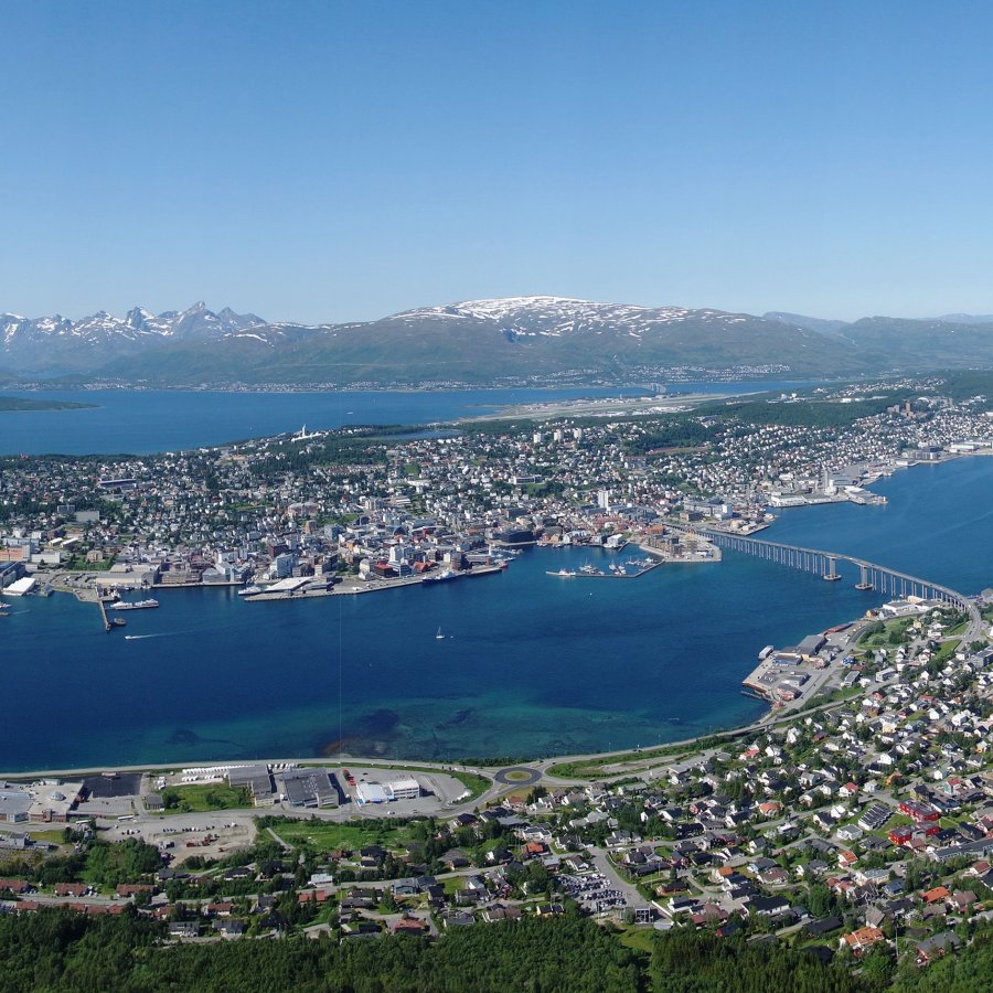 Panorama Tromsø utsikt fra Fjellheisen