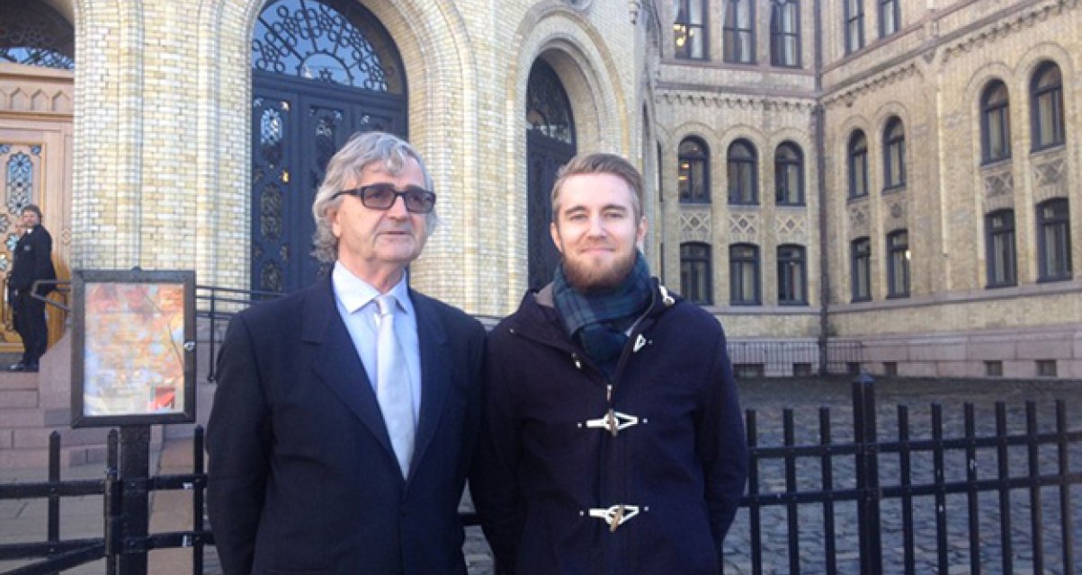 petter_og_martinasheim.jpg Petter Aaslestad og Unio-studentenes leder Martin Asheim deltok på KUF-komiteens budsjetthøring.